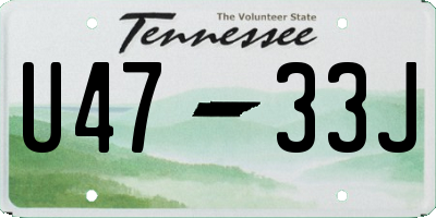 TN license plate U4733J