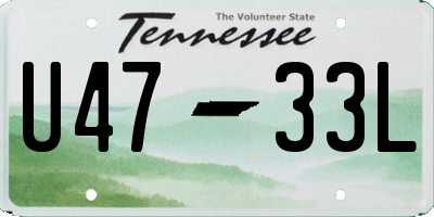 TN license plate U4733L