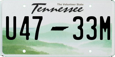 TN license plate U4733M