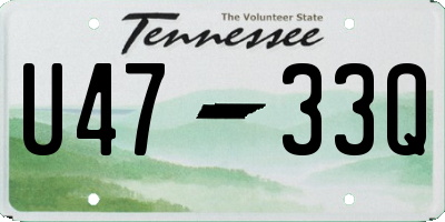 TN license plate U4733Q