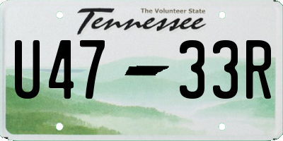 TN license plate U4733R