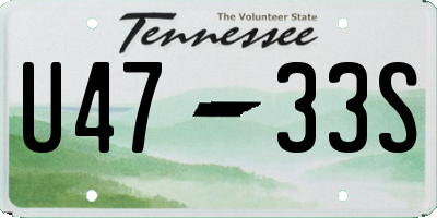 TN license plate U4733S