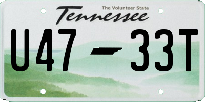 TN license plate U4733T