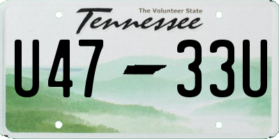 TN license plate U4733U