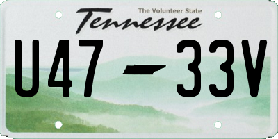 TN license plate U4733V