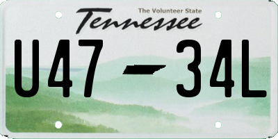 TN license plate U4734L