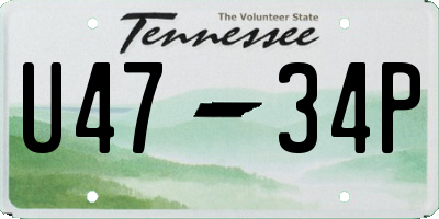 TN license plate U4734P
