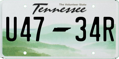 TN license plate U4734R