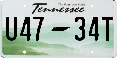 TN license plate U4734T