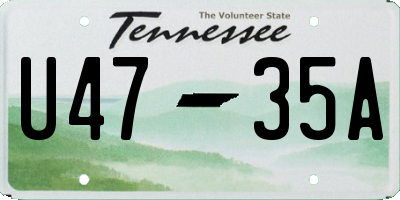 TN license plate U4735A