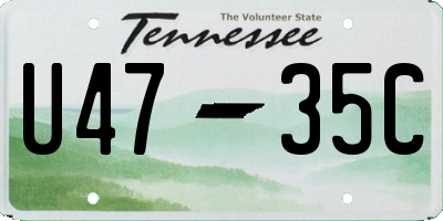 TN license plate U4735C