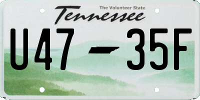 TN license plate U4735F