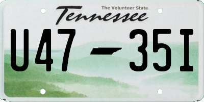 TN license plate U4735I