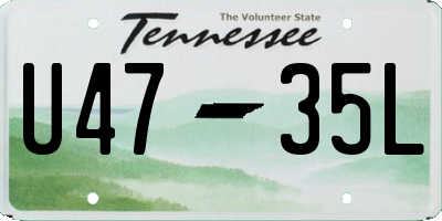TN license plate U4735L