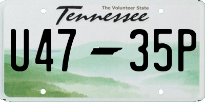 TN license plate U4735P