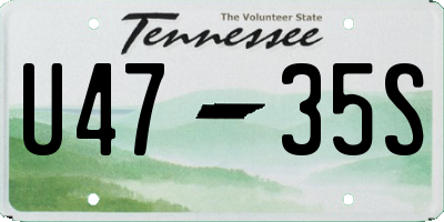 TN license plate U4735S