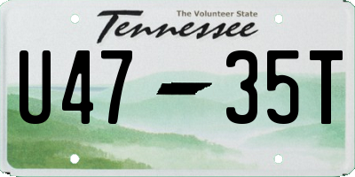 TN license plate U4735T