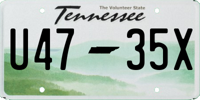 TN license plate U4735X