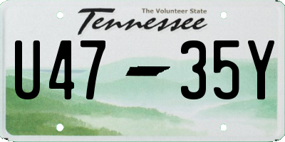TN license plate U4735Y