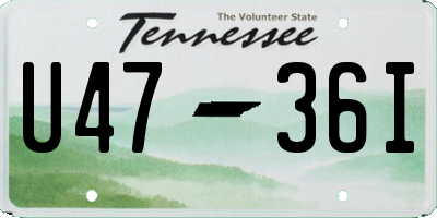 TN license plate U4736I