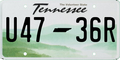 TN license plate U4736R