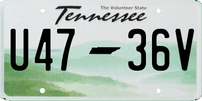 TN license plate U4736V