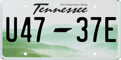 TN license plate U4737E
