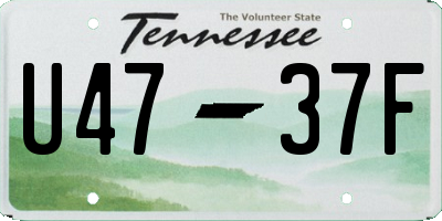TN license plate U4737F