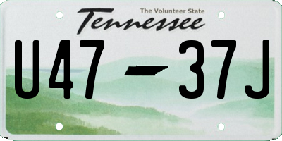 TN license plate U4737J