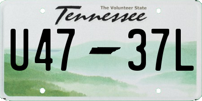 TN license plate U4737L