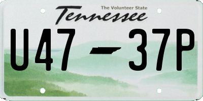 TN license plate U4737P