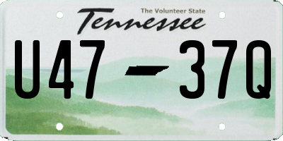TN license plate U4737Q