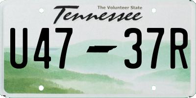TN license plate U4737R
