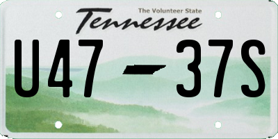 TN license plate U4737S