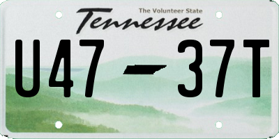 TN license plate U4737T