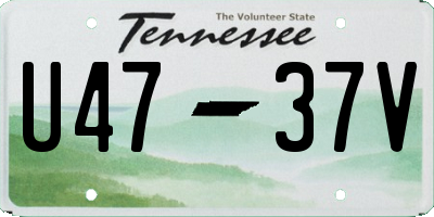 TN license plate U4737V