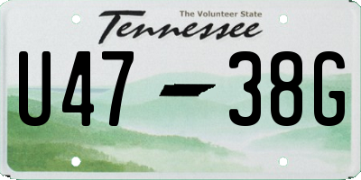 TN license plate U4738G