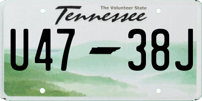 TN license plate U4738J