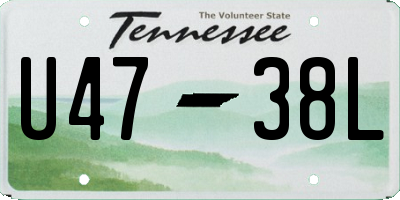 TN license plate U4738L