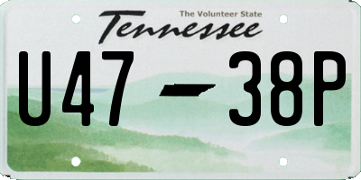 TN license plate U4738P