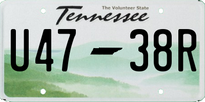 TN license plate U4738R