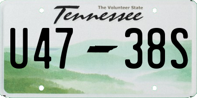TN license plate U4738S