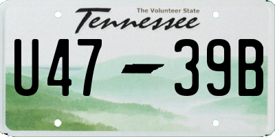 TN license plate U4739B
