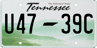 TN license plate U4739C