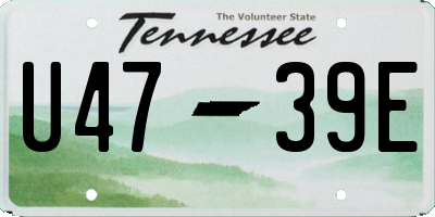 TN license plate U4739E