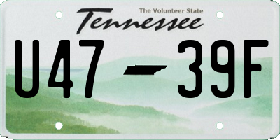 TN license plate U4739F