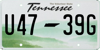 TN license plate U4739G