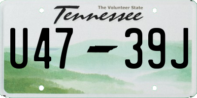 TN license plate U4739J