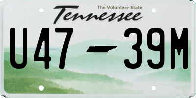 TN license plate U4739M