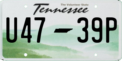 TN license plate U4739P